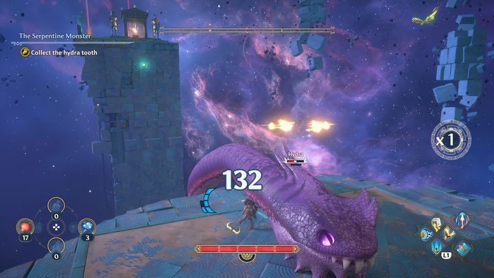 When the boss is incapacitated, its head falls to the ground - Immortals Fenyx Rising: boss encounter - Hydra - how to defeat? - Bosses - Immortals Fenyx Rising Guide