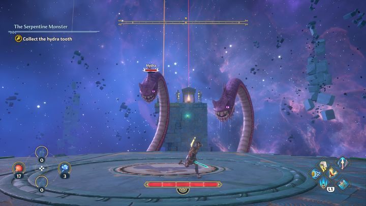 After the first head is defeated, you will face two at once - Immortals Fenyx Rising: boss encounter - Hydra - how to defeat? - Bosses - Immortals Fenyx Rising Guide