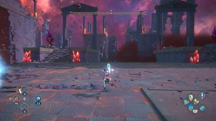 Now you need to solve further puzzles, they are located on the left and right sides - Immortals Fenyx Rising: The Spiders Web - walkthrough - Main missions - Immortals Fenyx Rising Guide