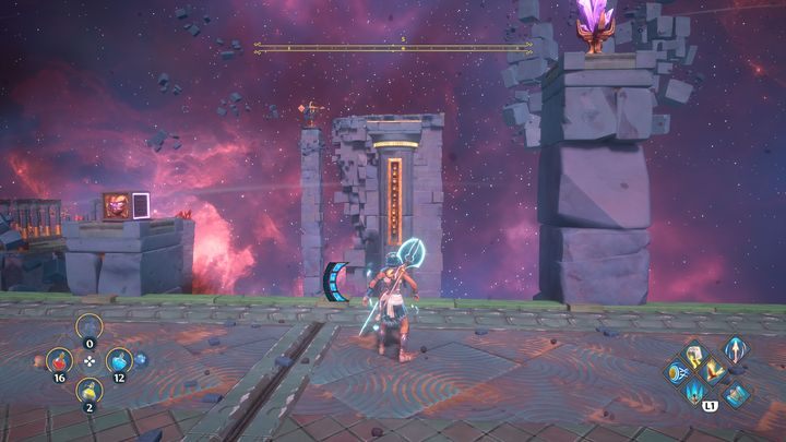 Remember the puzzle that involved moving the connected blocks on the left side - Immortals Fenyx Rising: The Spiders Web - walkthrough - Main missions - Immortals Fenyx Rising Guide