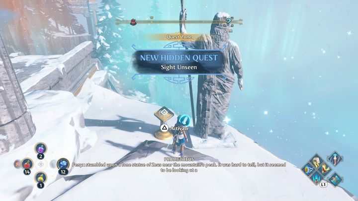 Once you do so, fly forward, heading slightly to the right - Immortals Fenyx Rising: Chests (Kings Peak) - map, list - The royal summit - Immortals Fenyx Rising Guide