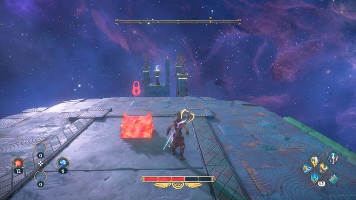 After defeating your opponents, instead of picking up Zeus's lightning, turn back - Immortals Fenyx Rising: Go Do Hero Things! - walkthrough - Athenas quests - Immortals Fenyx Rising Guide