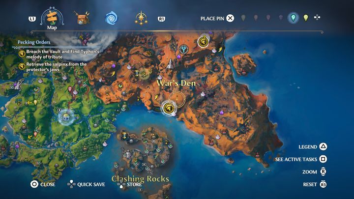 After talking to Ares, you'll have two objectives to complete - Immortals Fenyx Rising: Pecking Orders - walkthrough - The tasks of Ares - Immortals Fenyx Rising Guide