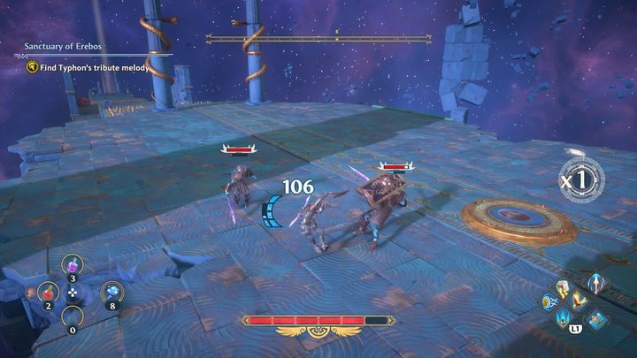 Moving on, you will encounter two of Typhon's soldiers - Immortals Fenyx Rising: Pecking Orders - walkthrough - The tasks of Ares - Immortals Fenyx Rising Guide