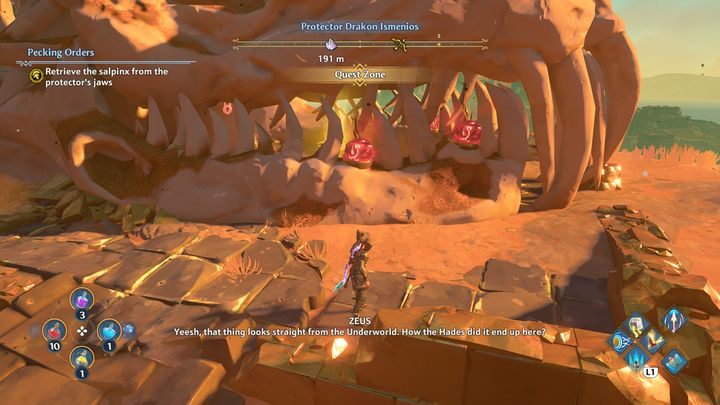 Now, head towards the marker located in the north of the region - Immortals Fenyx Rising: Pecking Orders - walkthrough - The tasks of Ares - Immortals Fenyx Rising Guide