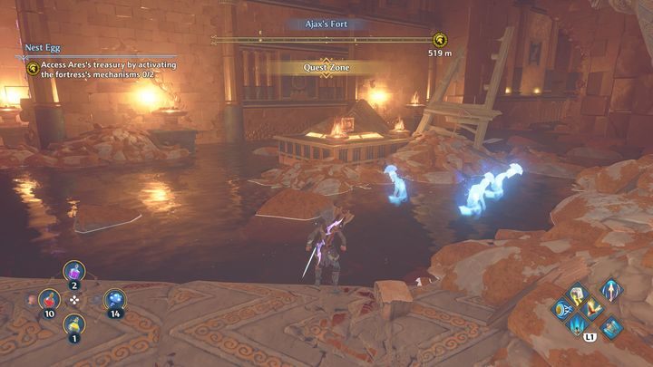 There are several ways to solve the puzzle - Immortals Fenyx Rising: Nest Egg - walkthrough - The tasks of Ares - Immortals Fenyx Rising Guide