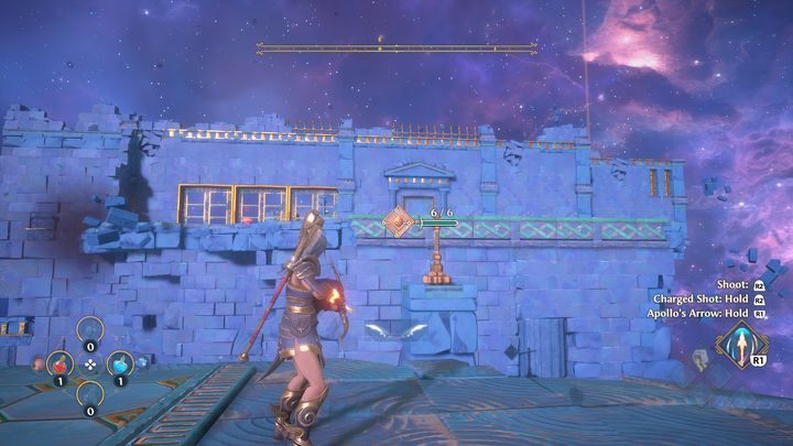 At the top there will be a bow, pick it up - Immortals Fenyx Rising: Odysseuss Struggle - walkthrough - Main missions - Immortals Fenyx Rising Guide