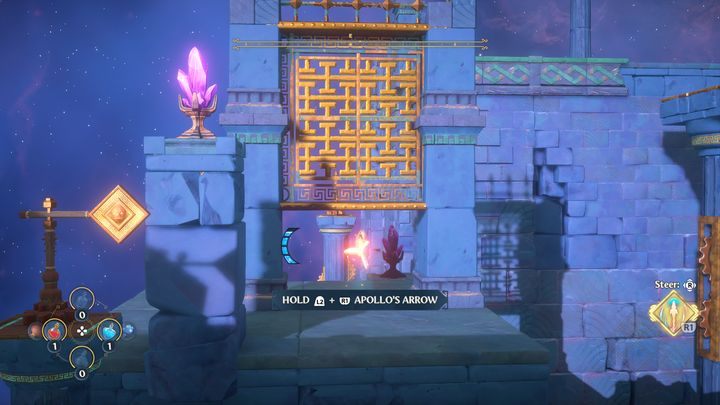 With this skill, you can control an arrow while it is in flight, in addition, time will slow down a bit so that you are able to control the projectile a bit better - Immortals Fenyx Rising: Odysseuss Struggle - walkthrough - Main missions - Immortals Fenyx Rising Guide