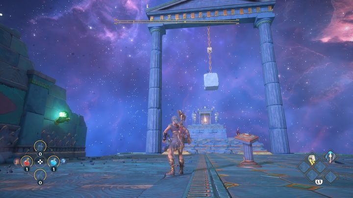 You will now see a hanging rock that is attached to a chain - Immortals Fenyx Rising: Odysseuss Struggle - walkthrough - Main missions - Immortals Fenyx Rising Guide