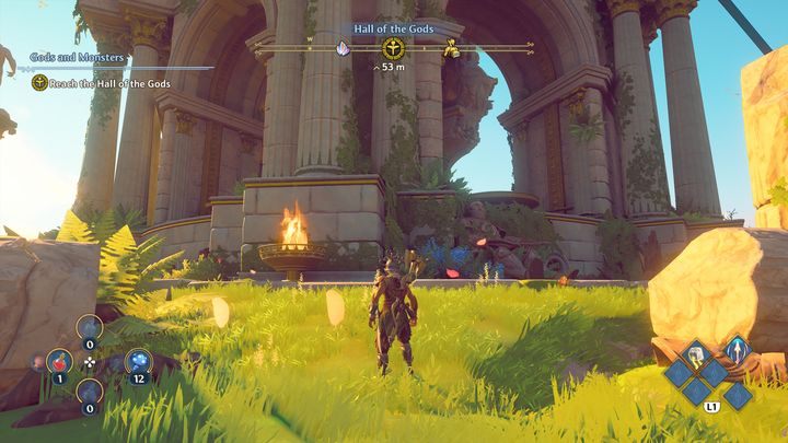 To reach the Hall of the Gods, you must climb a nearby high point - Immortals Fenyx Rising: Gods and Monsters - walkthrough - Main missions - Immortals Fenyx Rising Guide