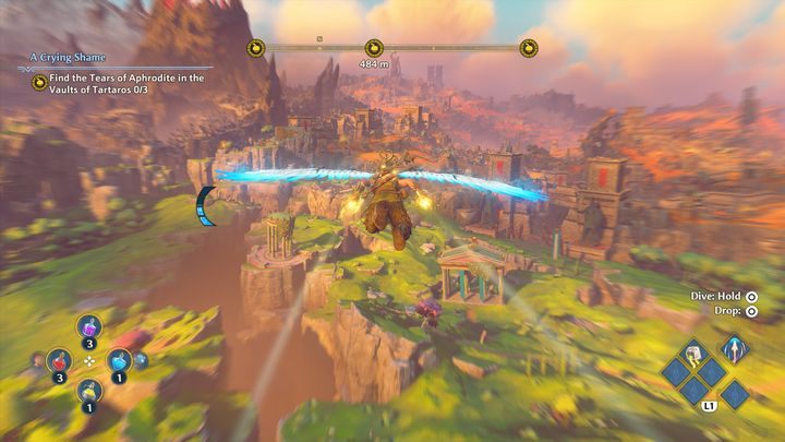 It is worth flying straight to a chasm where a Vault is located first - Immortals Fenyx Rising: A Crying Shame - walkthrough - Aphrodites quests - Immortals Fenyx Rising Guide