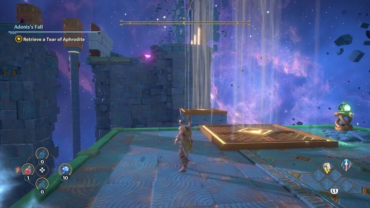 Then return to the place where the previous wind gusts were activated - Immortals Fenyx Rising: A Crying Shame - walkthrough - Aphrodites quests - Immortals Fenyx Rising Guide