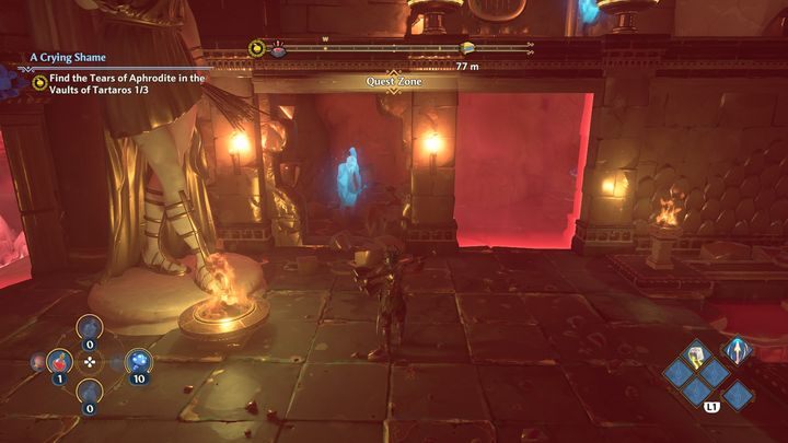 Firstly, destroy a wall by using your axe - Immortals Fenyx Rising: A Crying Shame - walkthrough - Aphrodites quests - Immortals Fenyx Rising Guide