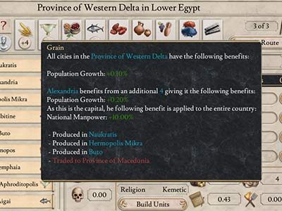 Each city can produce 1 unit of a given resource, but each group of 15 slaves will yield an additional unit - Trade routes and trade goods in Imperator Rome - Basic tips - Imperator Rome Guide