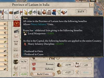 Resource surplus will increase the efficiency of some types of units. - Land units in Imperator Rome - types and tips - War - Imperator Rome Guide