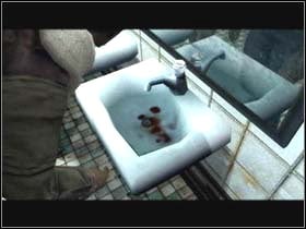 If the knife is hidden, switch to Tyler and go into the first toilet on the right - Fahrenheit Indigo Prophecy: INVESTIGATION Docs Diner - Fahrenheit Indigo Prophecy: Walkthrough - Indigo Prophecy / Fahrenheit Game Guide & Walkthrough