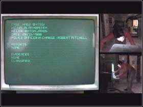 Go back to the computer and look at the files (+20%) - Fahrenheit Indigo Prophecy: DEBRIEFING Police Station - Fahrenheit Indigo Prophecy: Walkthrough - Indigo Prophecy / Fahrenheit Game Guide & Walkthrough