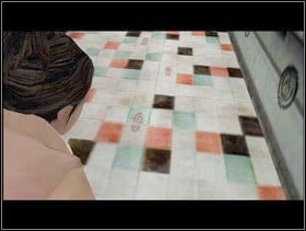 Near the first body you can look at the blood on the floor - Fahrenheit Indigo Prophecy: SOAP, BLOOD & CLUES The Laundromat - Fahrenheit Indigo Prophecy: Walkthrough - Indigo Prophecy / Fahrenheit Game Guide & Walkthrough