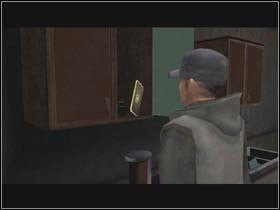 In the cupboard you will find a bonus (+5) and some food (+5%) - Fahrenheit Indigo Prophecy: THE FUGITIVE Tiffanys Place - Fahrenheit Indigo Prophecy: Walkthrough - Indigo Prophecy / Fahrenheit Game Guide & Walkthrough