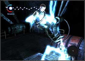 Jump across the damaged platforms and cylinders and get near the device - Have you ever been called terrorists? - part 2 - Walkthrough - inFAMOUS - Game Guide and Walkthrough