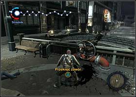 Smith's Fountain is filled with black water and there are lots of sick people around it - Have you ever been called terrorists? - part 2 - Walkthrough - inFAMOUS - Game Guide and Walkthrough