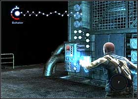 The wall will be also necessary when jumping the mechanical arms - Old, gray-haired man - part 3 - Walkthrough - inFAMOUS - Game Guide and Walkthrough