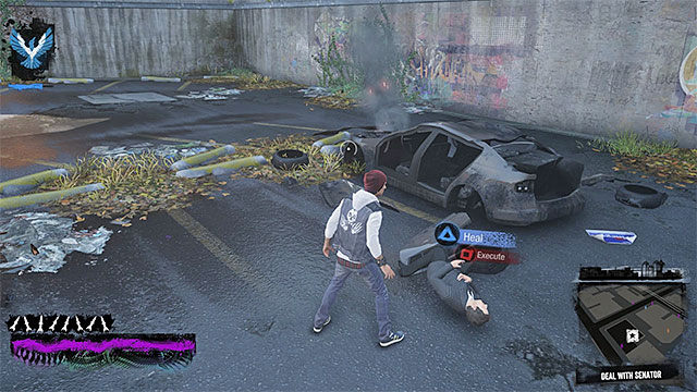 You can either murder the senator or let him live - Chapter 3, part 3 - things to do in the game - inFamous Paper Trail - inFamous: Second Son - Game Guide and Walkthrough