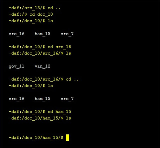 Use commands cd and ls alternatively - Chapter 5, part 2 - things to do outside the game - inFamous Paper Trail - inFamous: Second Son - Game Guide and Walkthrough