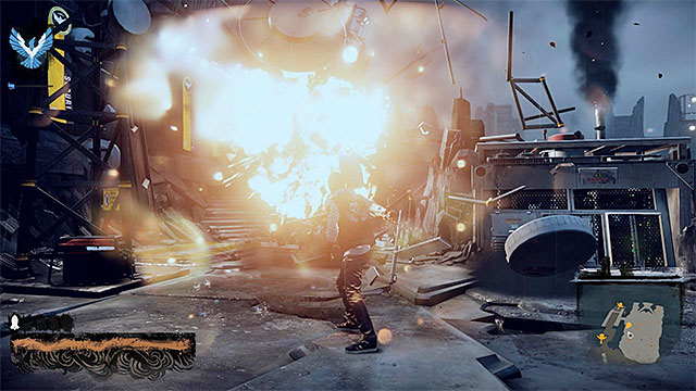 Fire rockets to destroy Augustines cover - Brooke Augustine #1 - Boss fights - inFamous: Second Son - Game Guide and Walkthrough