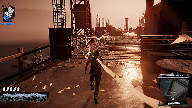 Follow Celia, using the paper trails to navigate - Chapter 2, part 1 - things to do in the game - inFamous Paper Trail - inFamous: Second Son - Game Guide and Walkthrough