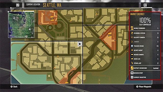 Information on additional activities are shown on the right side - Introduction - City - inFamous: Second Son - Game Guide and Walkthrough