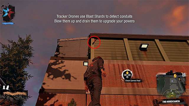 3) Hidden Camera - Press the appropriate button on the pad to see camera's footage because that will help you to locate it - Queen Anne - more difficult activities - City - inFamous: Second Son - Game Guide and Walkthrough