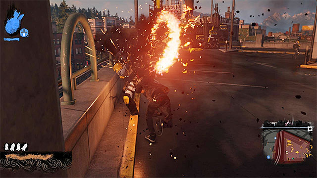 It is very dangerous on the upper parking level - Georgetown - more difficult activities - City - inFamous: Second Son - Game Guide and Walkthrough