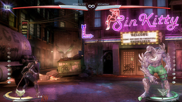 At the left edge of the arena theres a chemicals cistern - Injustice Gods Among Us: Gotham, arena guide - Arenas - Injustice: Gods Among Us Game Guide