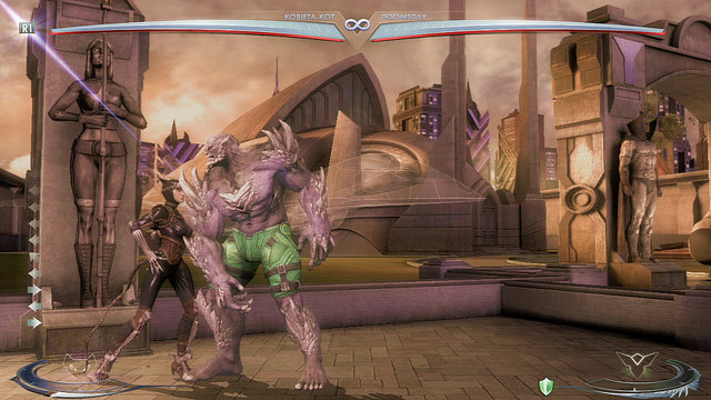 At the left edge of the arena theres a statue - Injustice Gods Among Us: Hall of Justice, arena guide - Arenas - Injustice: Gods Among Us Game Guide