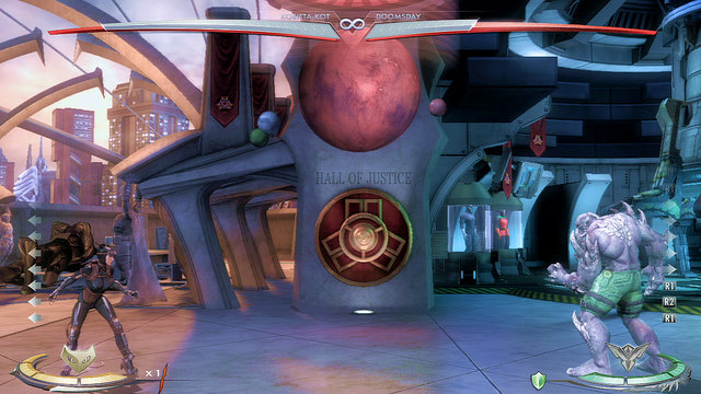 In the middle of the arena theres a planet system model - Injustice Gods Among Us: Hall of Justice, arena guide - Arenas - Injustice: Gods Among Us Game Guide