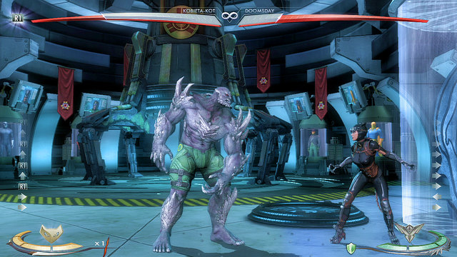 At the right edge of the arena in the background theres portal - Injustice Gods Among Us: Hall of Justice, arena guide - Arenas - Injustice: Gods Among Us Game Guide