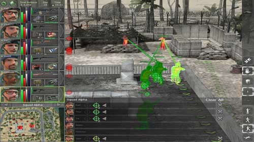 Being on the roof we have a range of fire which let us eliminate all enemies in the base: you just have to set soldiers at the right angles - SAM Station III - Final locations - Jagged Alliance: Back in Action - Game Guide and Walkthrough