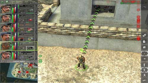 Before we follow the footbridge, place Thor on the roof of the guarding tower, to eliminate a sniper from the second tower - Deidrannas Palace - Final locations - Jagged Alliance: Back in Action - Game Guide and Walkthrough