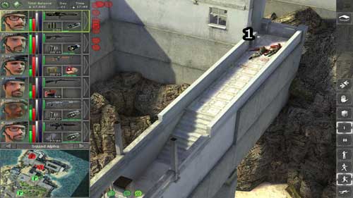 After seizing the third strategic point go on the bridge linking a hall with main palaces chambers - Deidrannas Palace - Final locations - Jagged Alliance: Back in Action - Game Guide and Walkthrough