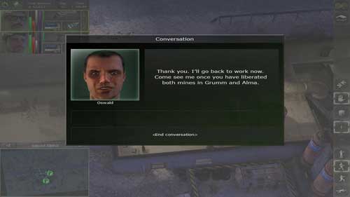 Oswald, miner from the Mine will suggest us to take over remaining location with ores - which are in Grumm and Alma - Missions - p. 1 - Missions - Jagged Alliance: Back in Action - Game Guide and Walkthrough