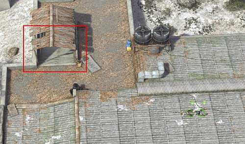 Another possibility is to climb up on the roof and try to enter building by the stairs (screen) - Military base [8] - p. 2 - Campaign - way junction - Jagged Alliance: Crossfire - Game Guide and Walkthrough