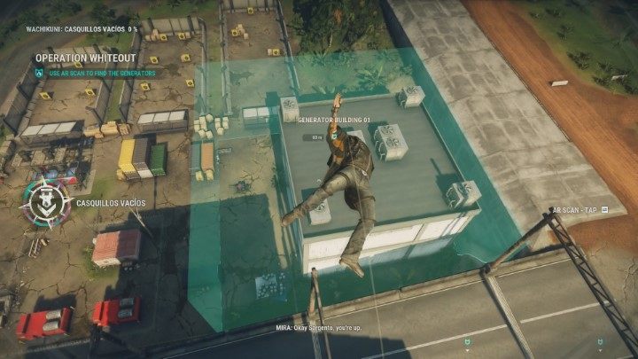 When you reach the destination, the game will inform you how to use the AR scan - this system shows you nearby mission objectives - Operation Whiteout | Main missions walkthrough for Just Cause 4 - Main missions - Just Cause 4 Guide