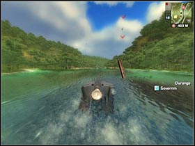 There's going to be a small bay on your right (#1) - [Mission 09] River of Blood - Walkthrough - Just Cause - Game Guide and Walkthrough