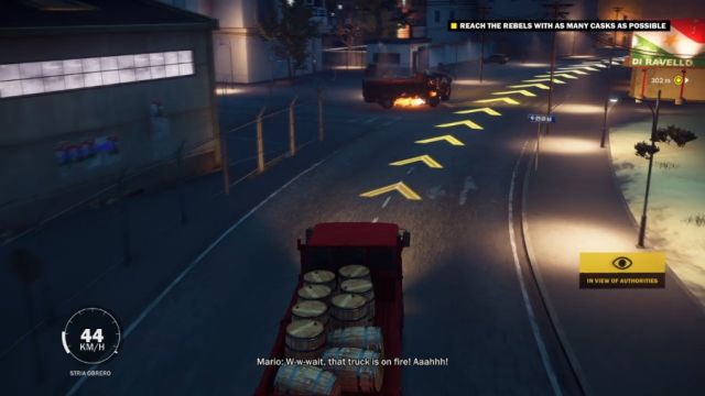 You must be cautious while driving through the city - burning cars will come out of corners. - Of Cows and Wine - Walkthrough - Just Cause 3 - Game Guide and Walkthrough