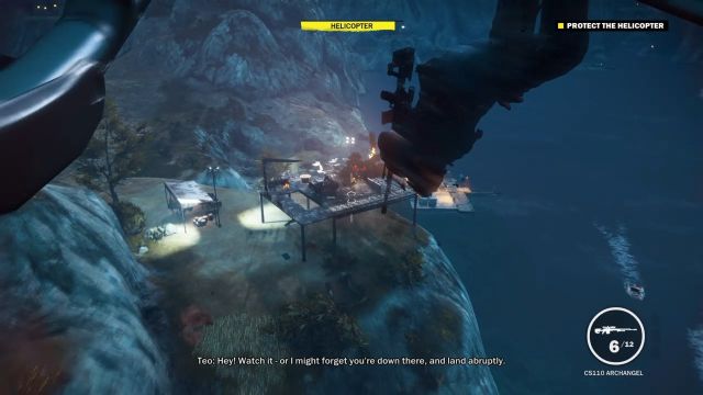 While attached to the helicopter dont forget about eliminating enemy forces. - Threes Company - Walkthrough - Just Cause 3 - Game Guide and Walkthrough