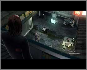 After getting to the other part of the building, turn left and eventually a low barrier will block your way [1] - Chapter 1 - Welcome to Shanghai - Walkthrough - Kane & Lynch 2: Dog Days - Game Guide and Walkthrough