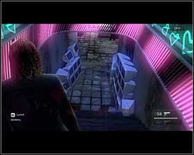 A bit further you should see pink neon lights and some stairs [1] - Chapter 1 - Welcome to Shanghai - Walkthrough - Kane & Lynch 2: Dog Days - Game Guide and Walkthrough