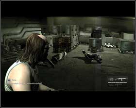 Right after entering a policeman will jump out on you, so make sure you gun is reloaded [1] - Chapter 4 - Laying Low - p. 1 - Walkthrough - Kane & Lynch 2: Dog Days - Game Guide and Walkthrough