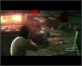 Move on and you will reach a littered courtyard, where another police squad awaits you - Chapter 4 - Laying Low - p. 1 - Walkthrough - Kane & Lynch 2: Dog Days - Game Guide and Walkthrough